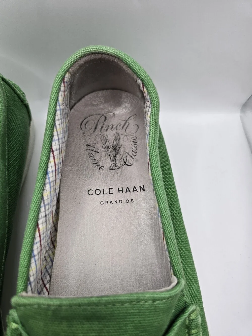 Cole Haan Green Canvas Penny Loafers/boat Shoes. Gently Worn. Preppy. Mens 12